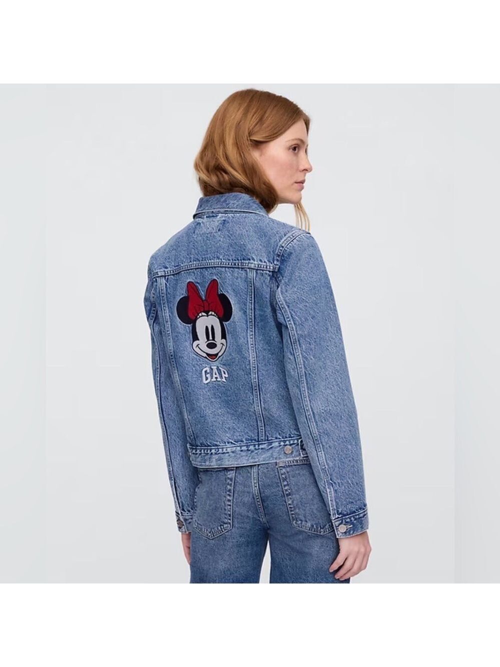 Gap X Disney Minnie Mouse Icon Denim Jacket NWT M Casual Whimsical Classic